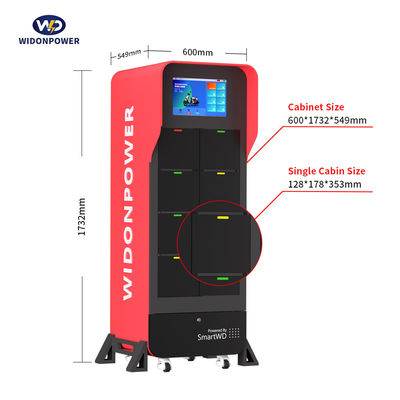 E-bisiklet scooter motosiklet rikshalar için RFID Pil Değiştirme İstasyonu Giriş 100-240V 50/60HZ Şarj Sorunlarına Vedalaşın