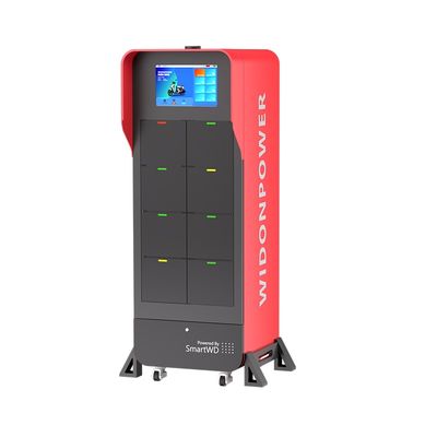 Elektrikli Bisikletler ve Teslimat Araçları için 8-Bay Doğrudan Plug-in Pil Değiştirme Kabineti